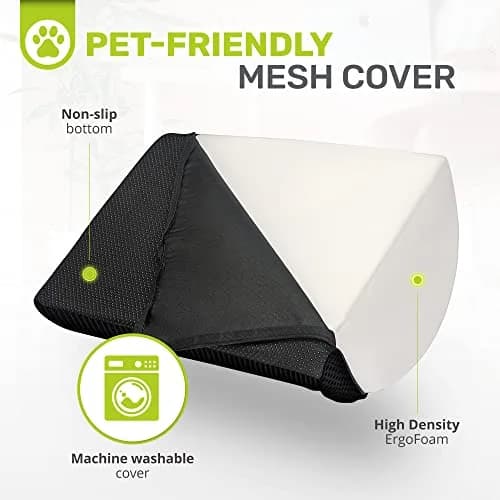 ErgoFoam Ergonomic Foot Rest for Under Desk at Work - Black Mesh | 44cm (17.3") thumbnail 3