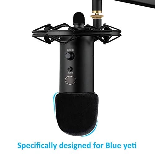 YOUSHARES Blue Yeti Windscreen with Flocking Surface | Professional Mic Pop Filter for Blue Yeti & Yeti Pro Microphones thumbnail 6