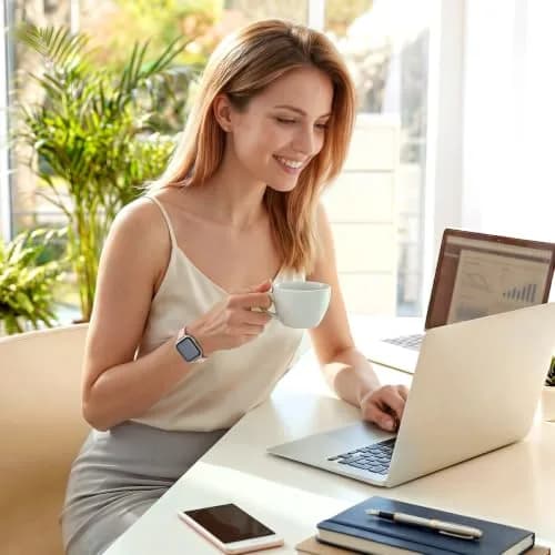 STIROLL Slim Leather Band Compatible with Apple Watch Series 12/11/10/9/8/7/SE 38mm-42mm | Elegant Small Wrist Strap thumbnail 5