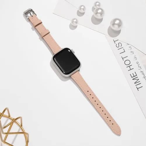 STIROLL Slim Leather Band Compatible with Apple Watch Series 12/11/10/9/8/7/SE 38mm-42mm | Elegant Small Wrist Strap thumbnail 8