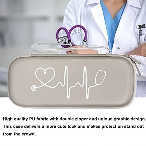 BOVKE Travel Carrying Case Compatible with 3M Littmann Classic III, Lightweight II S.E, MDF Acoustica Deluxe Stethoscopes – Extra Room for Accessories, Grey | Portable & Durable thumbnail 8