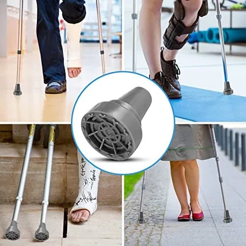 Pongnas Rubber Cane Tip Pad 2.2cm | 360° Rotating, Anti-Slip, Steel Support thumbnail 2