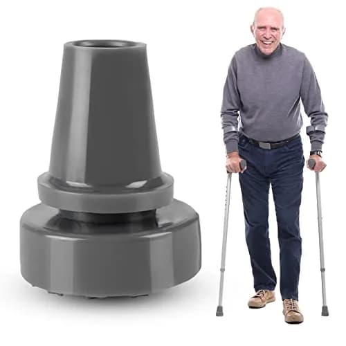 Pongnas Rubber Cane Tip Pad 2.2cm | 360° Rotating, Anti-Slip, Steel Support thumbnail 3
