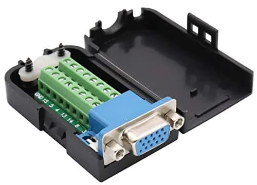 AAOTOKK VGA Screw Terminal Block Adapter Female to Female 15+1 Pin 2-Pack | Connects VGA Devices to Screw Terminals thumbnail 4
