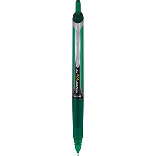 PILOT Precise V10 RT Retractable Ball Pens, 1.0mm Bold Point, Green, 12-Pack | Smooth Writing Liquid Ink thumbnail 2