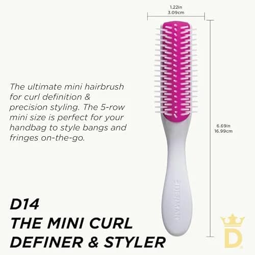 Denman Mini Curl & Blow-Dry Styling Brush D14 Kyoto Cherry Blossom | Define Curls, Smooth Frizz & Style Short Hair thumbnail 2