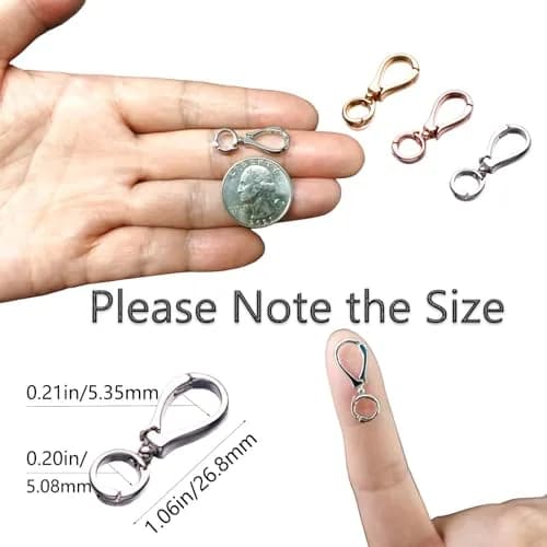 Zpsolution Swivel Bails for Pendants, Dual Ended Connector Charm | Interchangeable Jewelry Clasp thumbnail 2