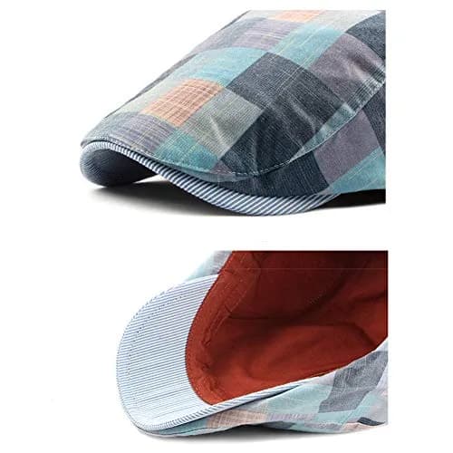 Gudessly Unisex Newsboy Hat Flat Ivy Gatsby Cabbie Cap 55-60cm | Vintage Cotton Beret for Men & Women thumbnail 2