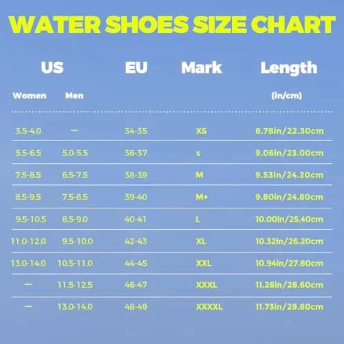 JOTO Quick-Dry Water Shoes for Women & Men | 25cm (9.8 inches) | Breathable Aqua Socks with Non-Slip Sole thumbnail 6