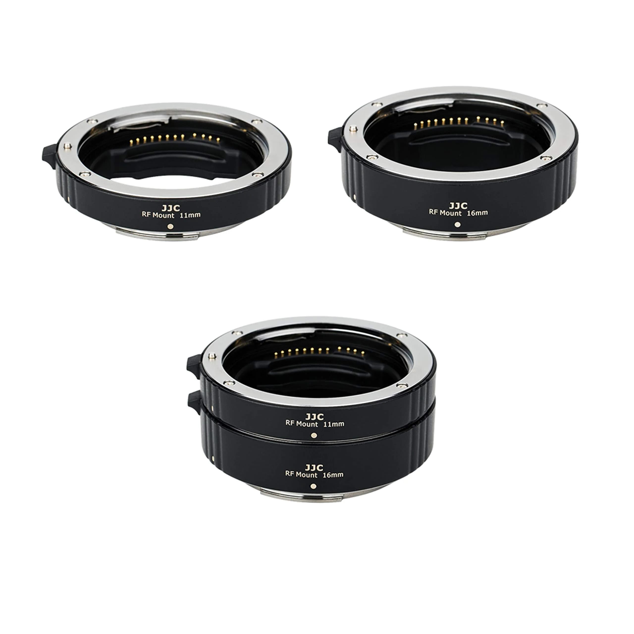 JJC Auto Focus Macro Extension Tube Set for Canon RF Mount Cameras & Lenses | 11mm & 16mm Tubes