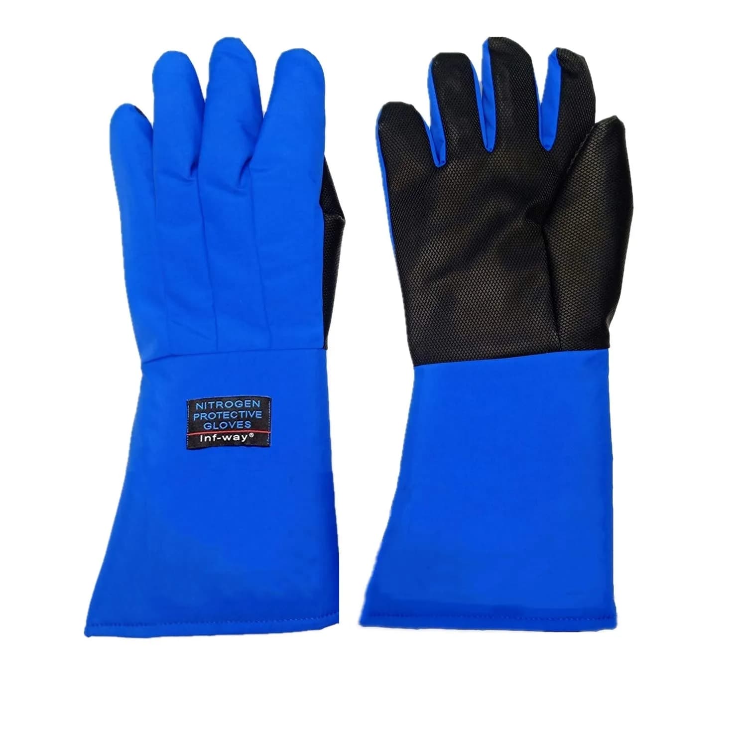 Inf-way Black Mid Arm Length Cryogenic Gloves - EN 511 Certified for Extreme Cold Protection