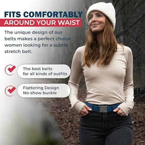 ONE-BELT No Show Invisible Elastic Belt 1.5" Adjustable Fits Waist Up to 50" Designed in USA thumbnail 4