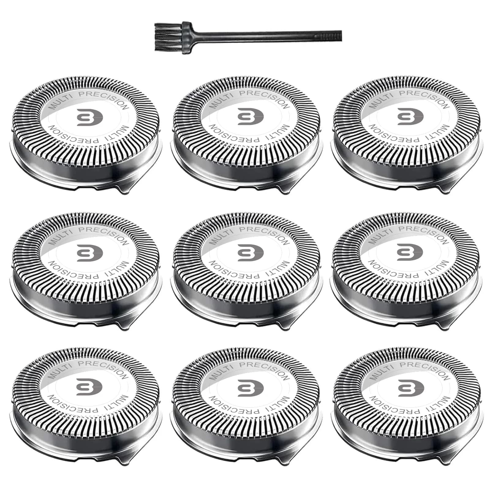 tuokiy SH30 Replacement Heads for Philips Norelco Shavers Series 1000, 2000, 3000 (9-Pack) - main product image