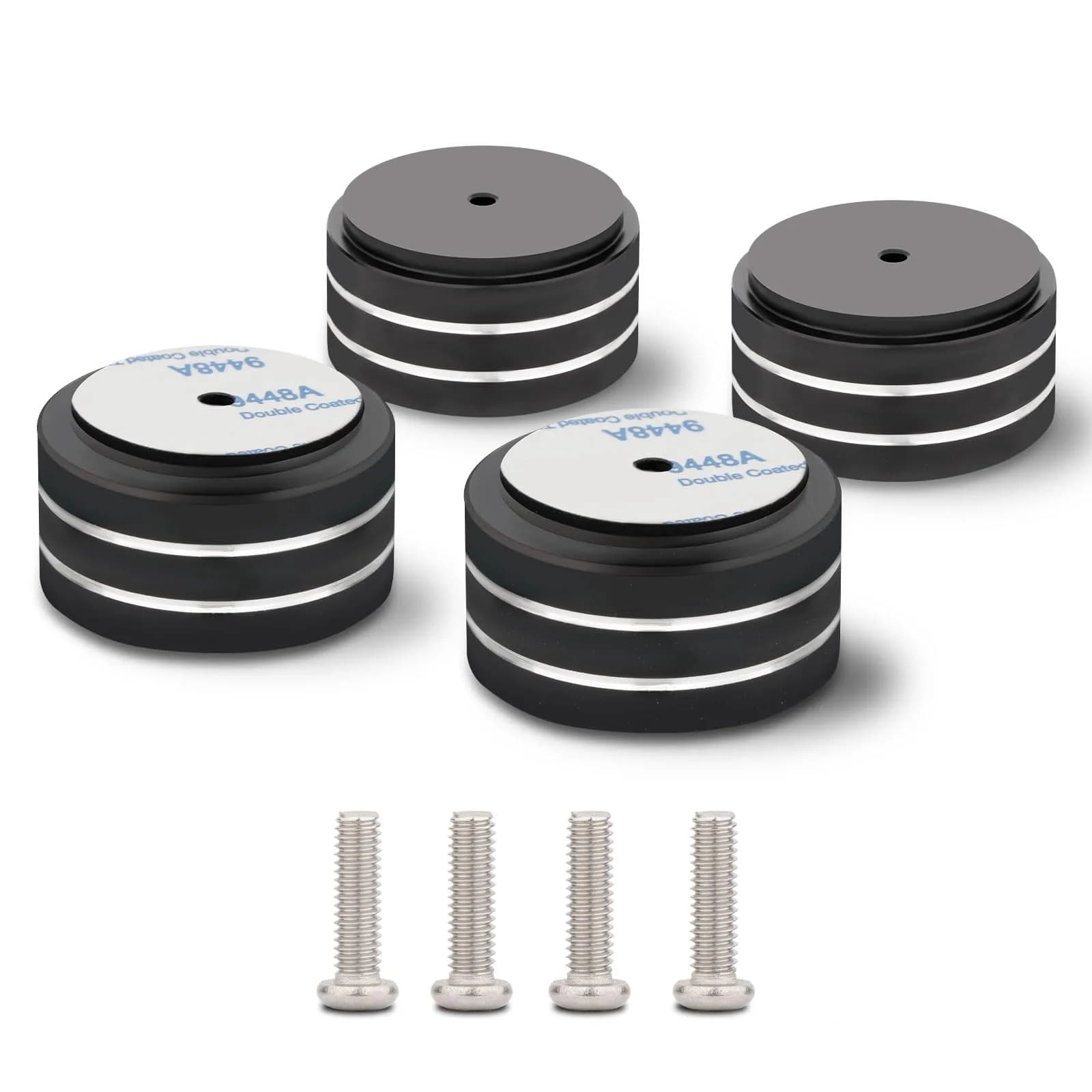 Monosaudio 4Pcs Aluminum Speaker Isolation Feet 40mm x 20mm | Load 400KG Anti Vibration Pads - main product image
