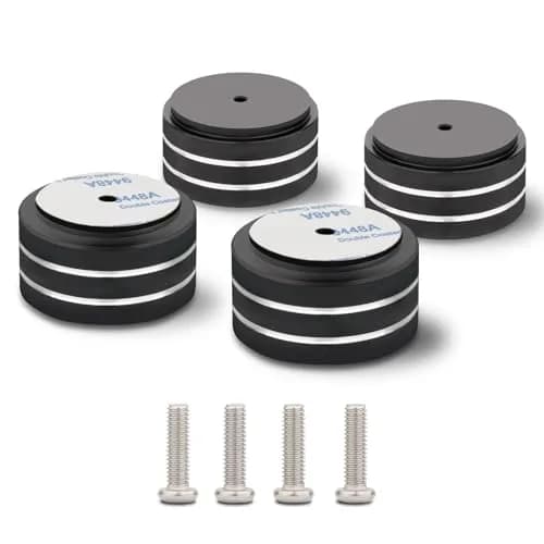 Monosaudio 4Pcs Aluminum Speaker Isolation Feet 40mm x 20mm | Load 400KG Anti Vibration Pads thumbnail 1
