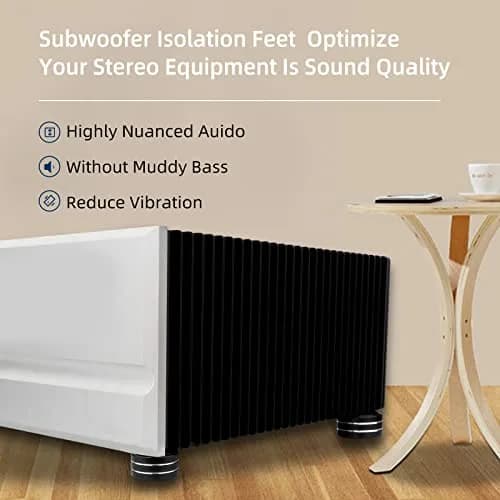 Monosaudio 4Pcs Aluminum Speaker Isolation Feet 40mm x 20mm | Load 400KG Anti Vibration Pads thumbnail 2