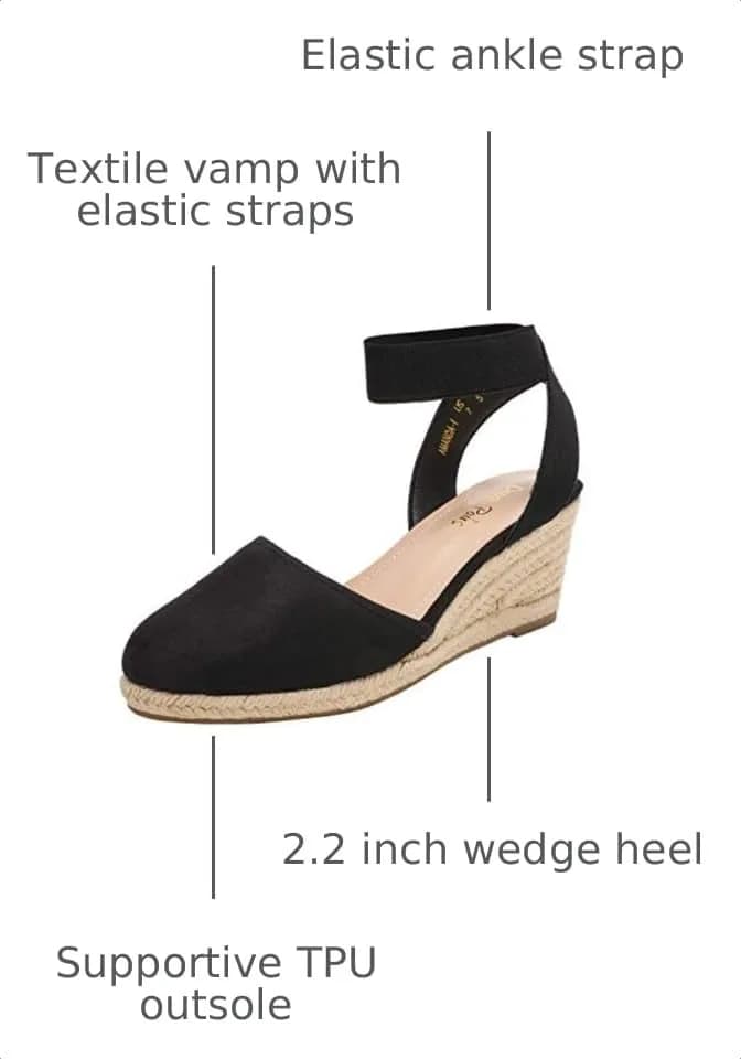 DREAM PAIRS Women's Ankle Strap Wedge Sandals 10 | Stylish Comfort for Summer thumbnail 3