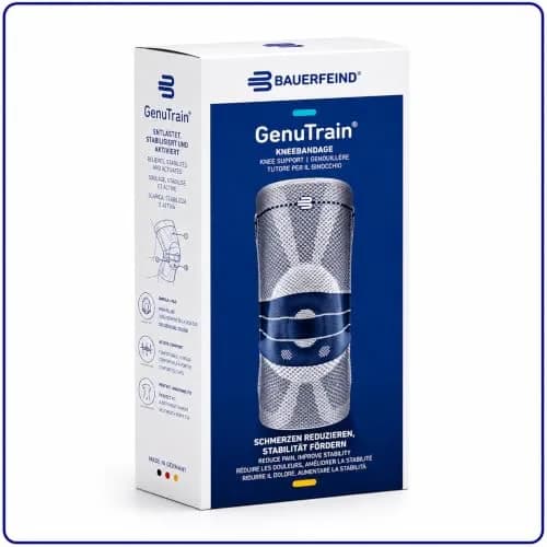 Bauerfeind GenuTrain Knee Support Brace (New Version) Size 3C Titanium | Medical Grade Support for Pain Relief & Stabilization thumbnail 8