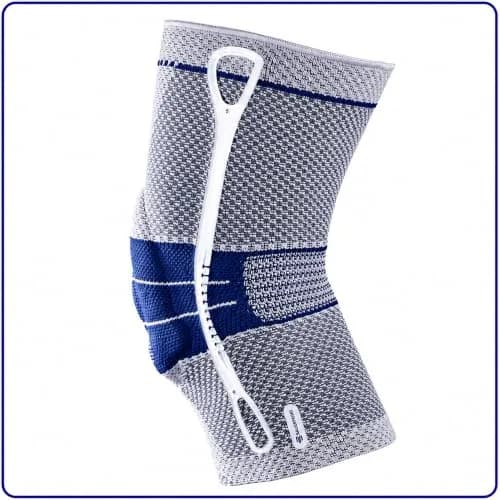 Bauerfeind GenuTrain Knee Support Brace (New Version) Size 3C Titanium | Medical Grade Support for Pain Relief & Stabilization thumbnail 3