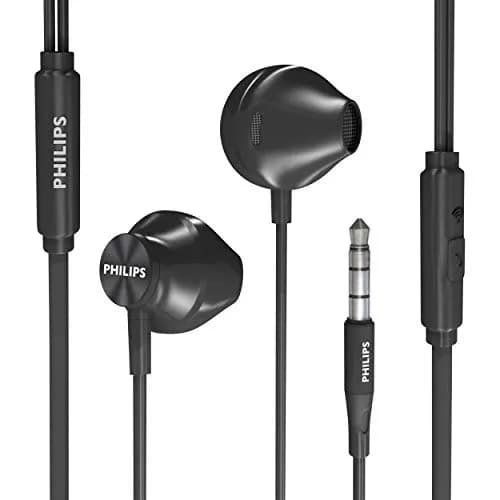 PHILIPS Wired Earbuds with Microphone, White | Ergonomic Comfort-Fit In-Ear Headphones with Mic for Cell Phones, Bass Clear Sound thumbnail 1