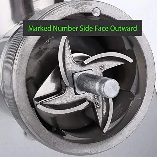 VTurboWay #12 Meat Grinder Blade 12mm (0.47") Stainless Steel Knife Cutter Replacement | Aftermarket Part for Common #12 Grinders thumbnail 2