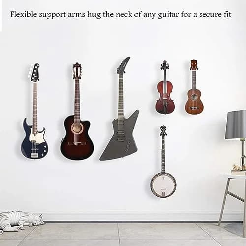 Sound harbor Guitar Wall Mount Hanger for All Guitar Sizes | Deep 'U' Cradle for Secure Display thumbnail 6