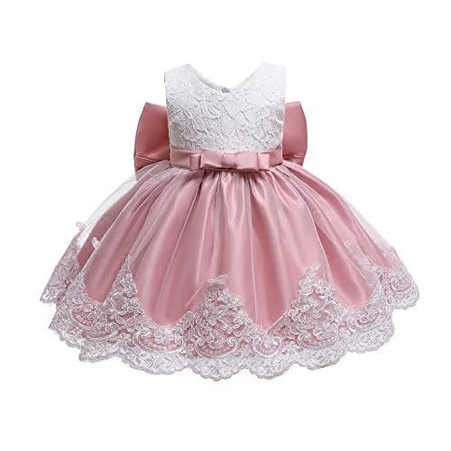 WZSYGDTC Baby Girl Christmas Easter Dress 3-6 Months | Formal Party Gown with Floral Embroidery thumbnail 5