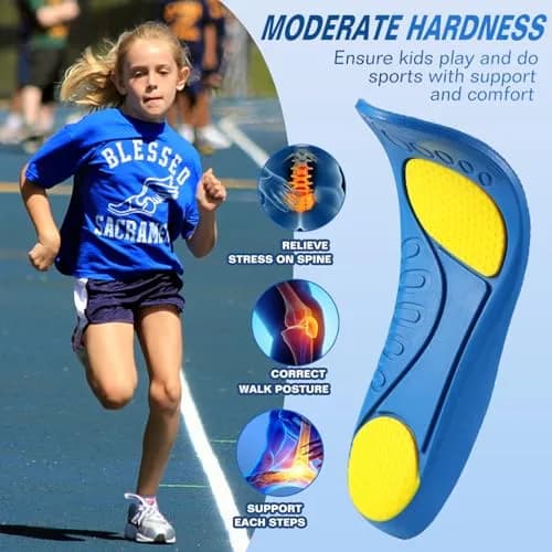 Bacophy Kids Arch Support Insoles 3.5cm Support Deep Heel Cushion for Children thumbnail 5