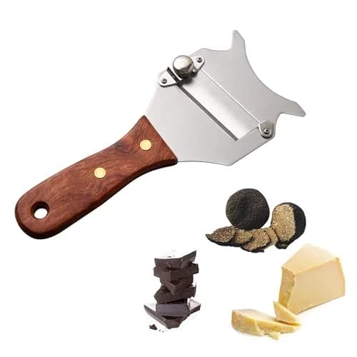 IMEEA Truffle Slicer Shaver Stainless Steel Chocolate Cheese Grater with Adjustable Blade and Wood Handle thumbnail 1