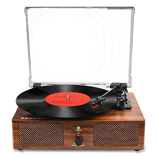 Udreamer Vinyl Record Player Wireless Turntable with Built-in Speakers & USB 32.5cm (12.8") | Belt-Driven for Clearer Sound thumbnail 1