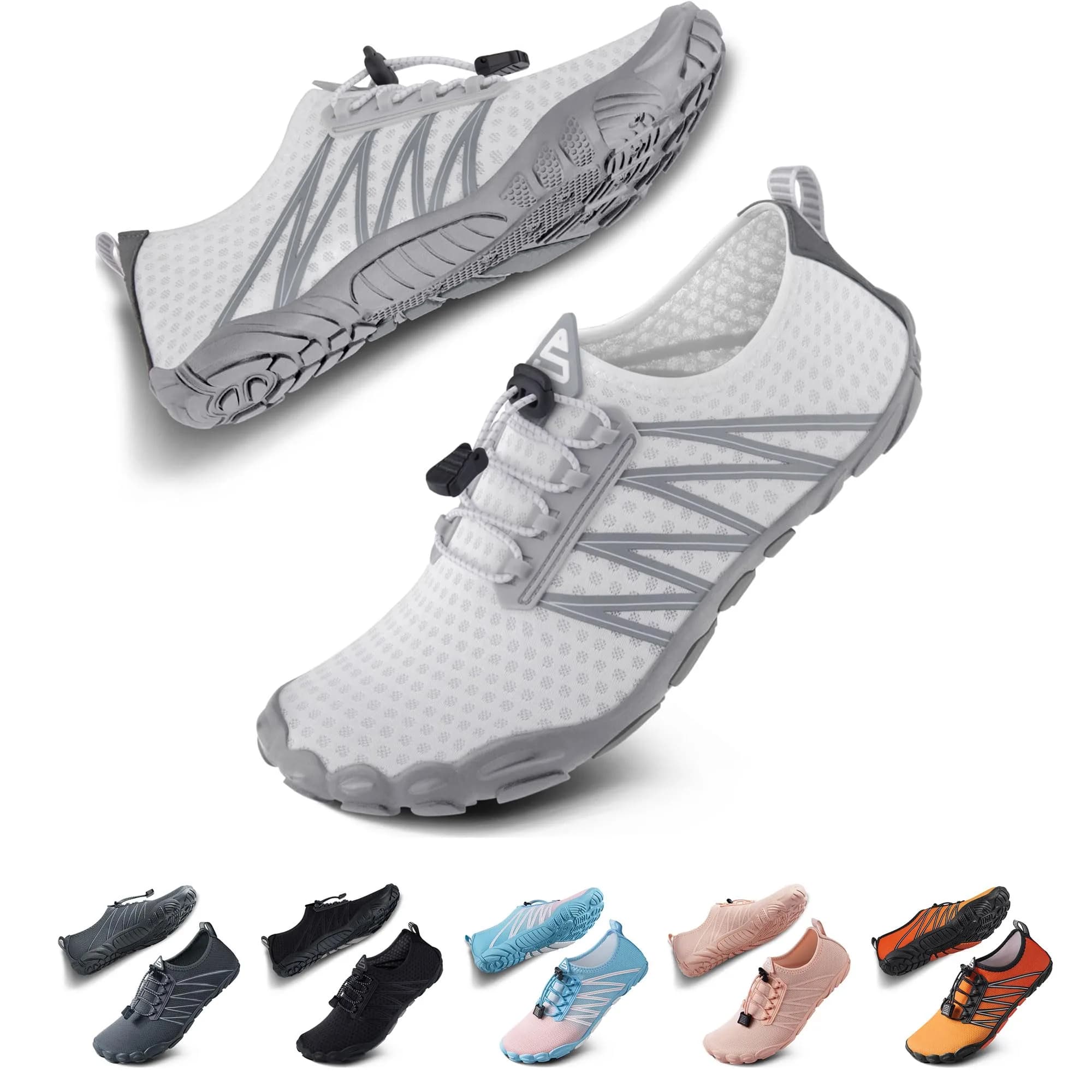 SEEKWAY Water Shoes for Women Adult Quick-Dry Aqua Sock | Barefoot Men for Beach & Pool — 1a-407 White