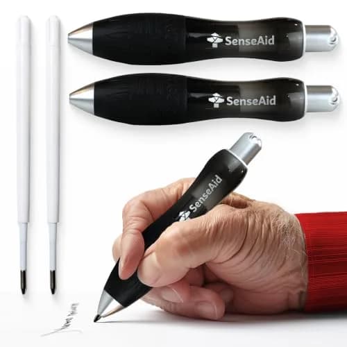 SenseAid Fat Heavy Weighted Pens (2 Pack) | Large Grip for Arthritis & Tremors thumbnail 1