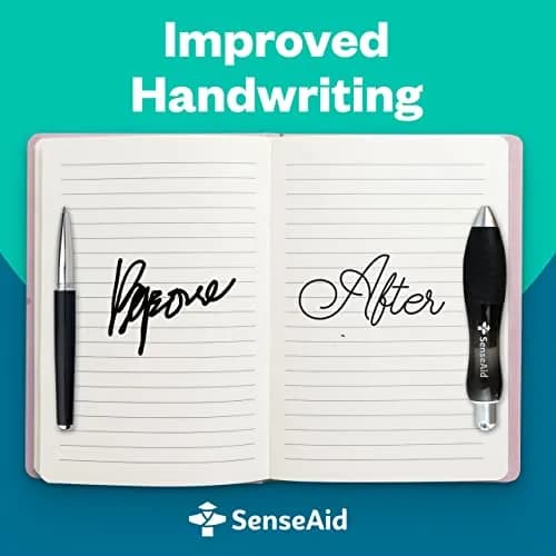 SenseAid Fat Heavy Weighted Pens (2 Pack) | Large Grip for Arthritis & Tremors thumbnail 4
