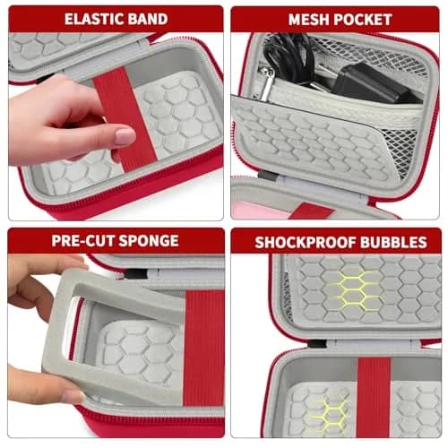 Comecase Red Digital Camera Case for Kodak PIXPRO FZ45 FZ55 | Fits Cameras up to 11cm x 7.8cm x 5.8cm thumbnail 4
