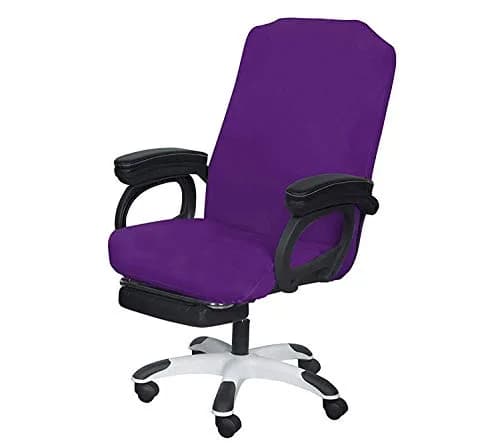 SARAFLORA Purple Office Chair Cover- Large, Removable, Durable, Stretch Fit, Zipper & Elastic, Water Resistant thumbnail 1