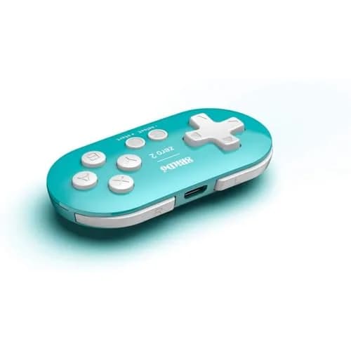 8Bitdo Zero 2 Bluetooth Mini Gamepad Controller Turquoise Edition | Compatible with Switch, Windows, Android, macOS, Raspberry Pi thumbnail 1