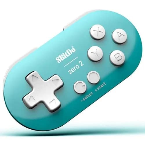 8Bitdo Zero 2 Bluetooth Mini Gamepad Controller Turquoise Edition | Compatible with Switch, Windows, Android, macOS, Raspberry Pi thumbnail 3