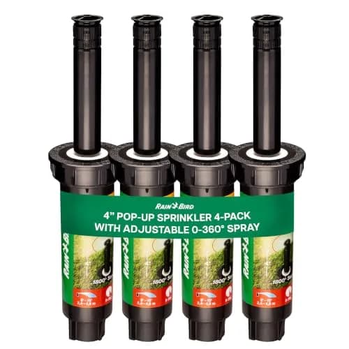 Rain Bird 1804VAN 1800 Series Professional Pop-Up Sprinkler Head 4 Inch (10.16 cm) Pack of 4 | Adjustable 0-360 Degree Arc Nozzle Pattern thumbnail 1