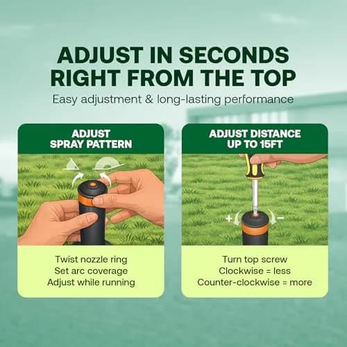 Rain Bird 1804VAN 1800 Series Professional Pop-Up Sprinkler Head 4 Inch (10.16 cm) Pack of 4 | Adjustable 0-360 Degree Arc Nozzle Pattern thumbnail 4