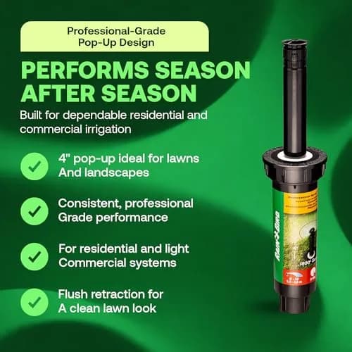 Rain Bird 1804VAN 1800 Series Professional Pop-Up Sprinkler Head 4 Inch (10.16 cm) Pack of 4 | Adjustable 0-360 Degree Arc Nozzle Pattern thumbnail 2