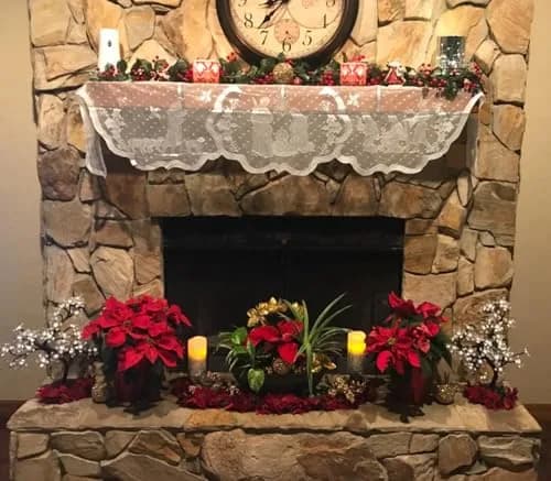 DoubleWood White Lace Jesus Garland Christmas Table Runner 50 cm (20 in) x 228 cm (90 in) | Festive Holiday Decor for Mantles and Tables thumbnail 3