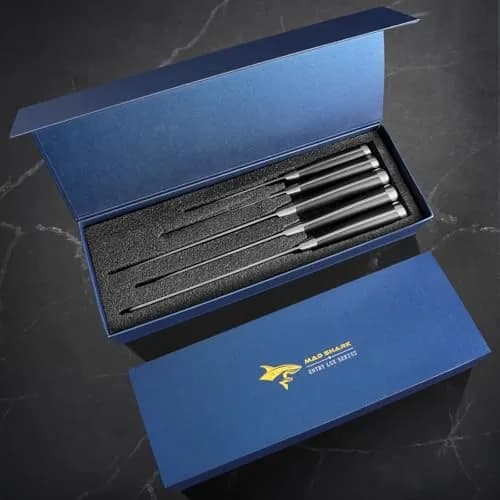 MAD SHARK Kitchen Knife Set 5 Piece | High Carbon German Steel, Ergonomic Handles, Dishwasher Safe thumbnail 6