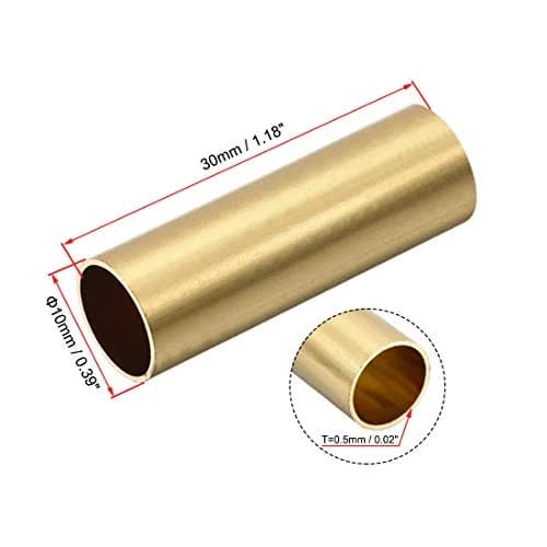 uxcell Brass Round Tube 10mm OD 0.5mm Wall Thickness 30mm Length Seamless Pipe Tubing 10 Pcs | DIY Craft Material thumbnail 3