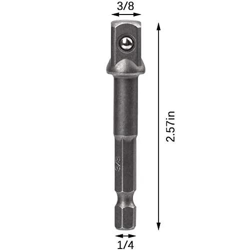 OIIKI 12 Pack 3/8 inch Square Socket Adapter Bit Set | Impact Driver Power Bits for Automotive DIY, 10mm Square Tip, 1/4 Hex Shank thumbnail 2