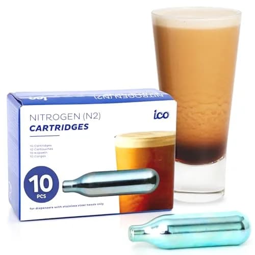 ICO 2g Nitrogen Cartridges | Compatible with Cold Brew & Nitro Coffee Machines thumbnail 1