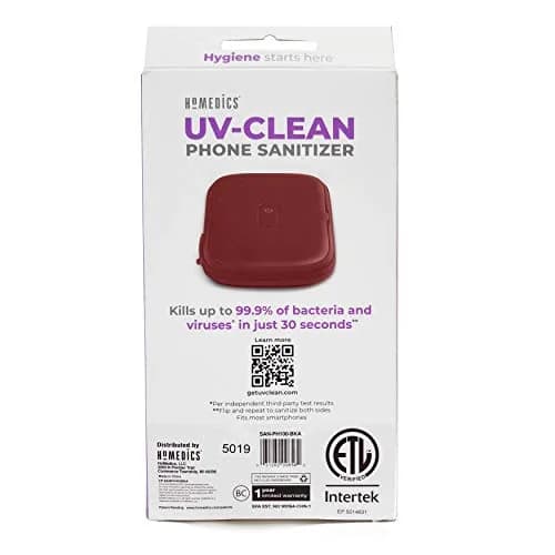 Homedics UV Clean Phone Sanitizer Red | Kills 99.9% Bacteria & Viruses thumbnail 8