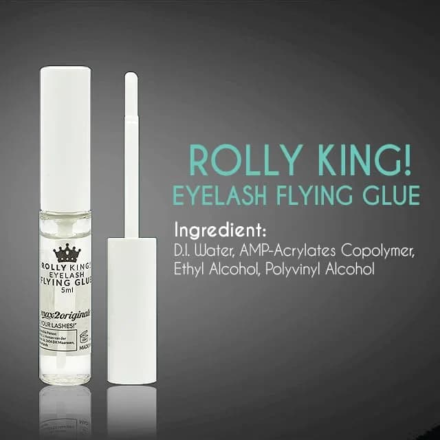 Rolly King Eyelash Flying Kit Lash-Perm Glue 5ml (0.17 Fl Oz) | Clear Gel for Sensitive Eyes thumbnail 2