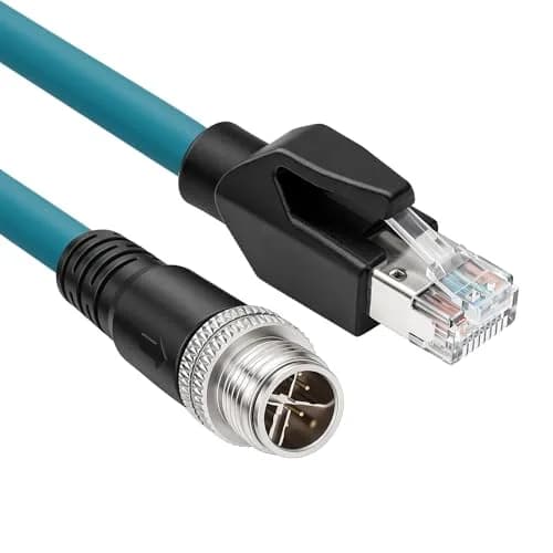 SZRMCC M12 8 Pin X-Code Ethernet Cable RJ45 Cat7e 3m (9.84ft) | Industrial GigE Vision Data Transmission thumbnail 1