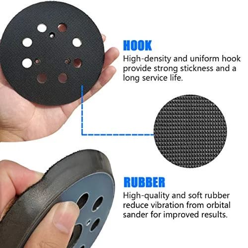 Tockrop 5" Hook and Loop Replacement Sander Pad | Universal Fit for Makita Sanders & 8-Hole Dust Extraction thumbnail 3