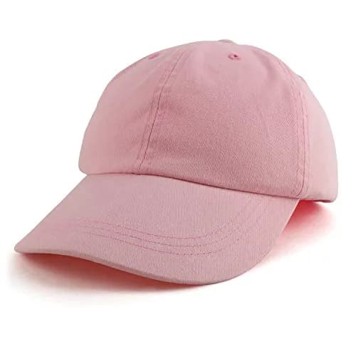 Trendy Apparel Shop Oversize XXL Pigment Dyed Washed Cotton Baseball Cap - Pink - 65cm thumbnail 1